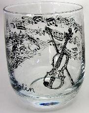 Glas mit Violine Geige Cello Bratsche