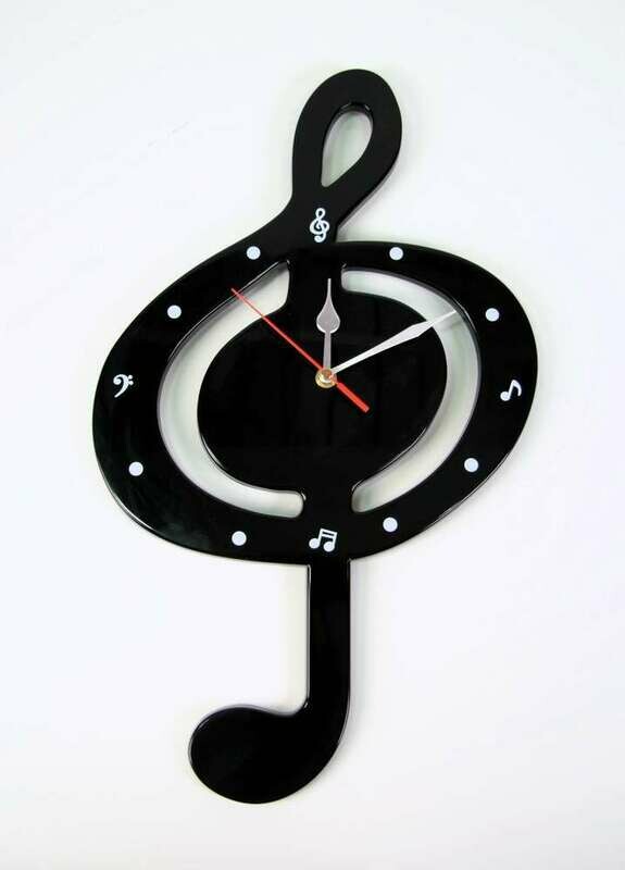 Wanduhr Notenschlüssel