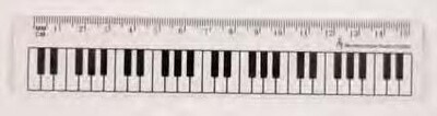 10 Stück Lineal mit Klaviatur Keyboard