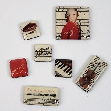 Magnete Set Wolfgang Amadeus Mozart 6 Stück