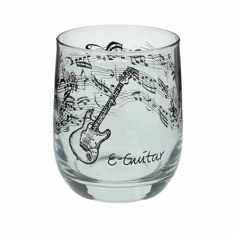 Glas mit E-Gitarre Guitar