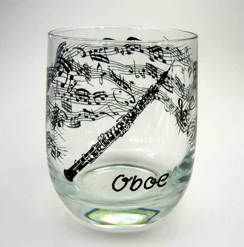 Glas mit Oboe