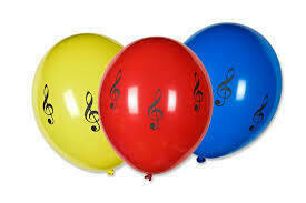 10 Luftballon mit Violinschlüssel