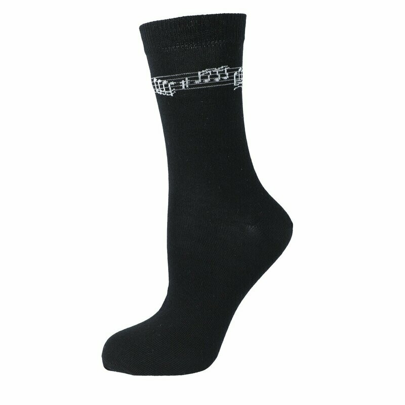 Socken mit Notenaufdruck