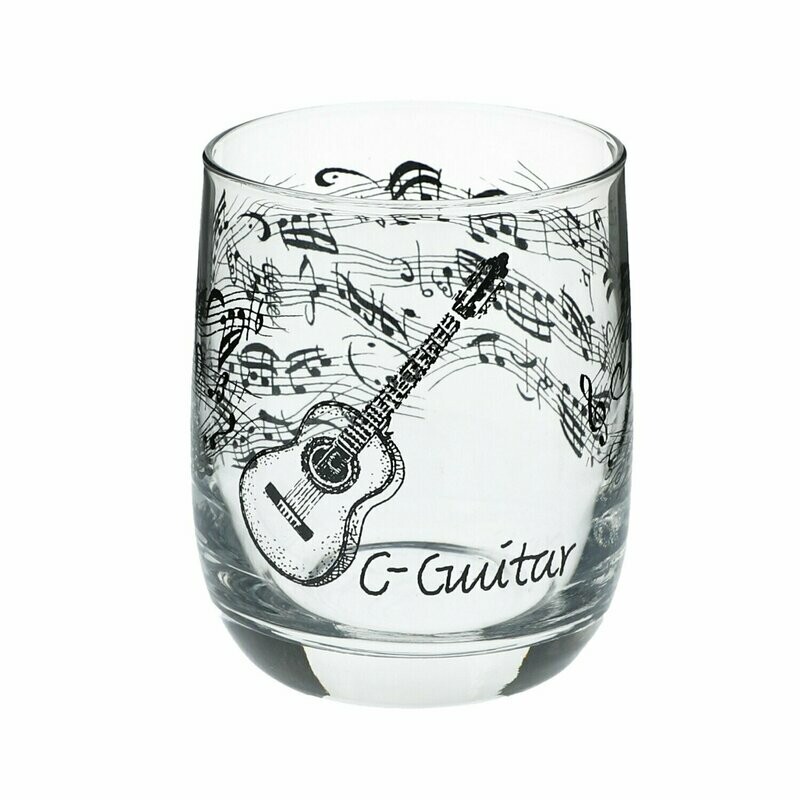 Glas mit Gitarre Guitar