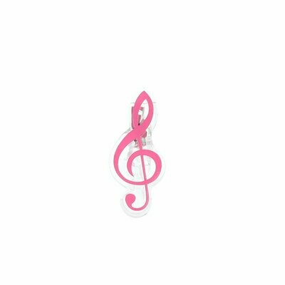 Klammer Clip Violinschlüssel pink