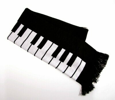 Schal gestrickt mit Klaviatur Tastatur Flügel Piano Keyboard Klavier