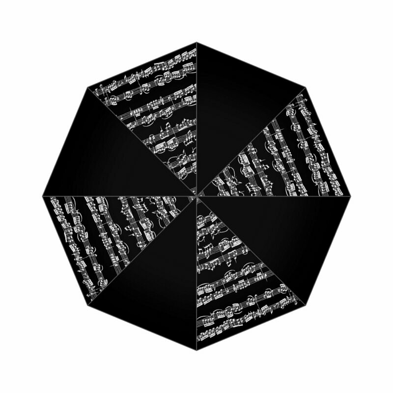 Stockschirm Schirm Noten schwarz Stockschirm Schirm Noten schwarz