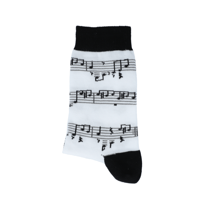 Socken mit Notenaufdruck in weiß Socken mit Notenaufdruck in weiß