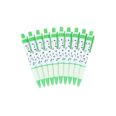 10 Kugelschreiber Noten grün
