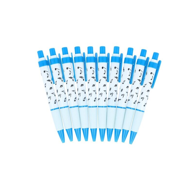 10 Kugelschreiber Noten blau