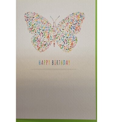 Karte Schmetterling Butterfly Happy Birthday