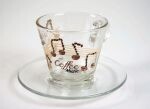 Cappuccino Set Glas mit Noten 2-teilig
