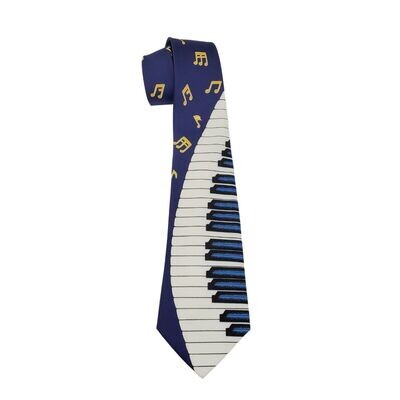 Krawatte Schlips mit Klaviatur Tastatur