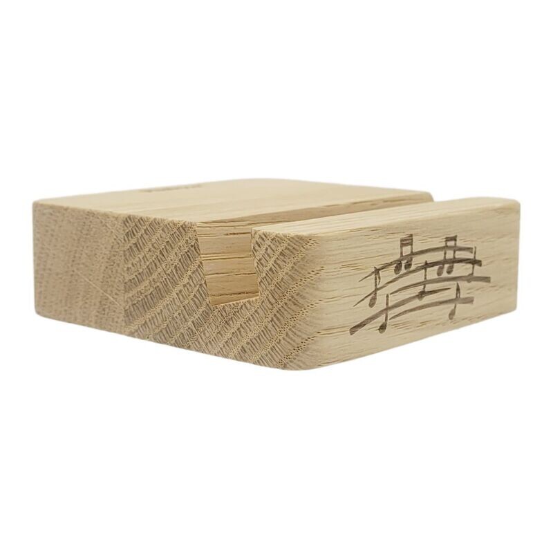 Handyhalter aus Holz mit Noten