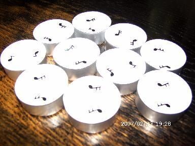 10 Stück Teelicht mit Note