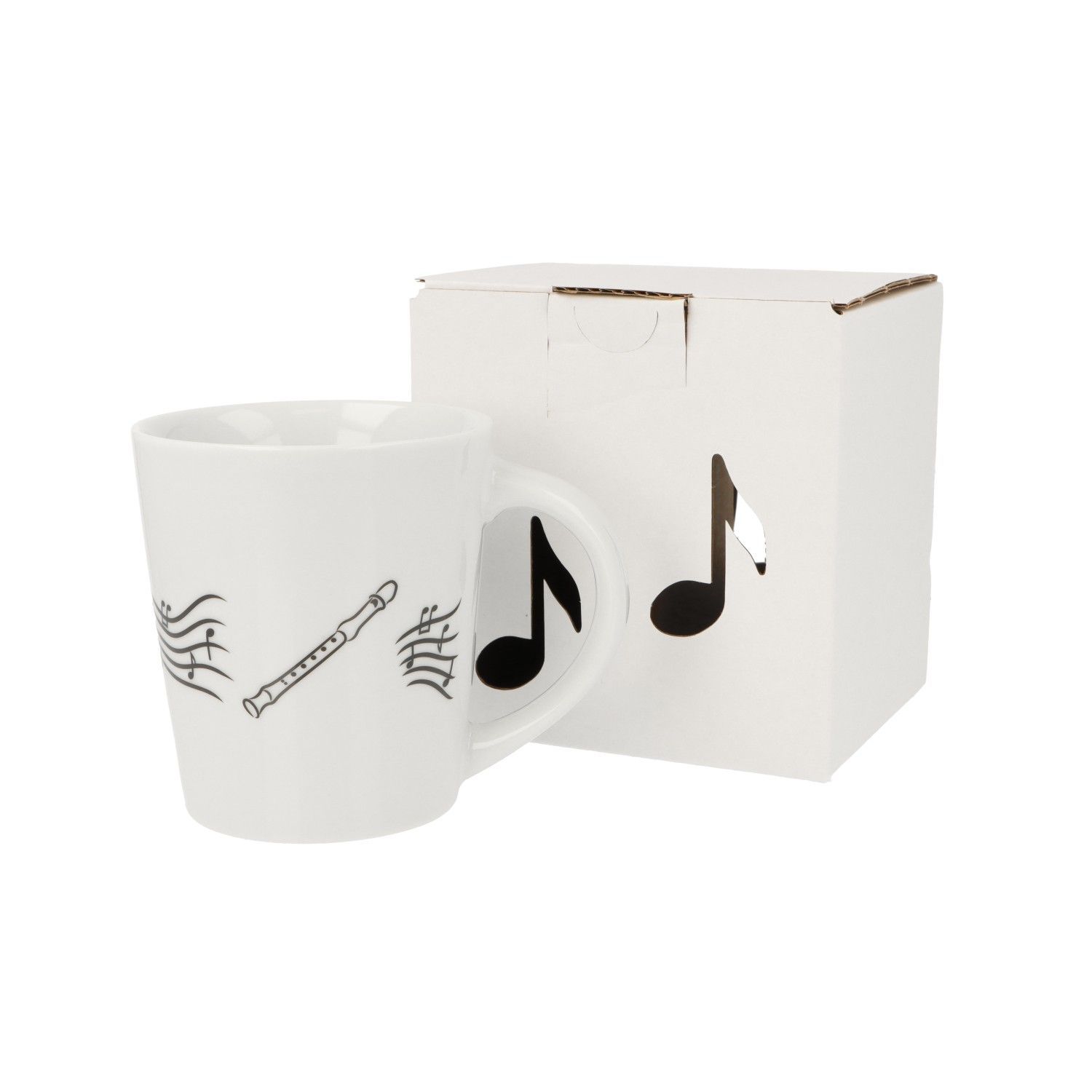 Tasse mit Blockflöte Recorder