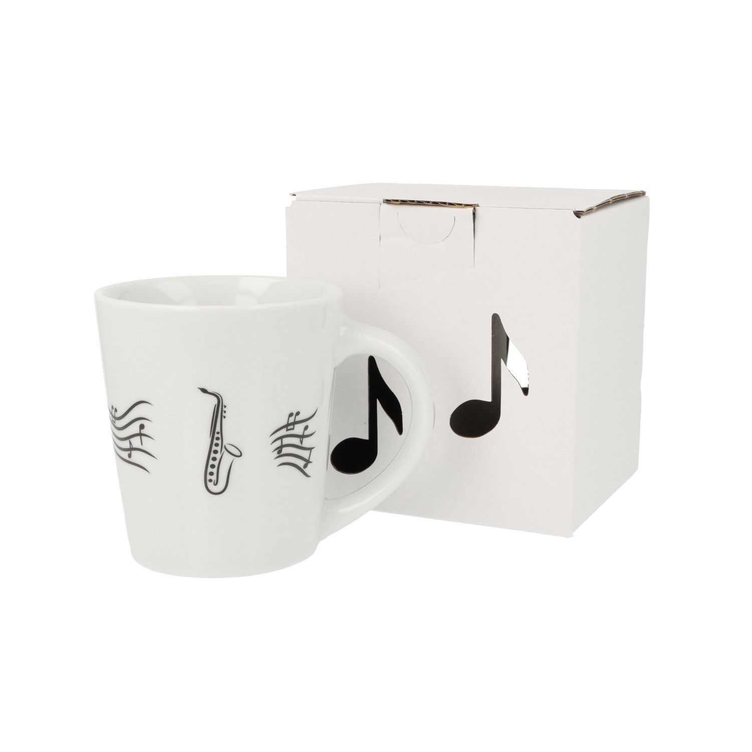Tasse mit Saxophon