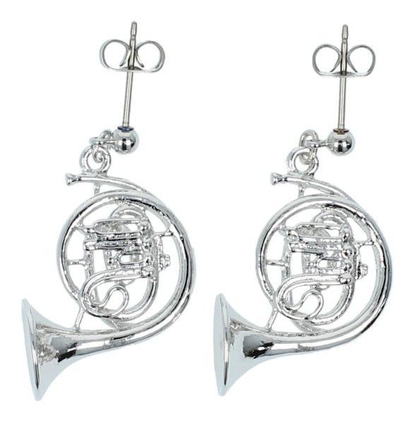 Ohrstecker Horn Waldhorn Jagdhorn silberfarben Ohrstecker Horn Waldhorn Jagdhorn silberfarben