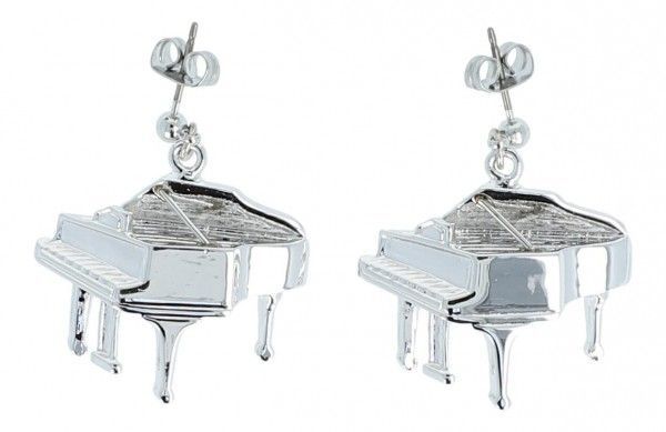 Ohrstecker Piano Flügel Klavier silberfarben