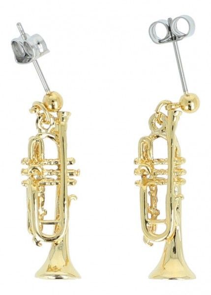Ohrstecker Trompete Trumpet goldfarben
