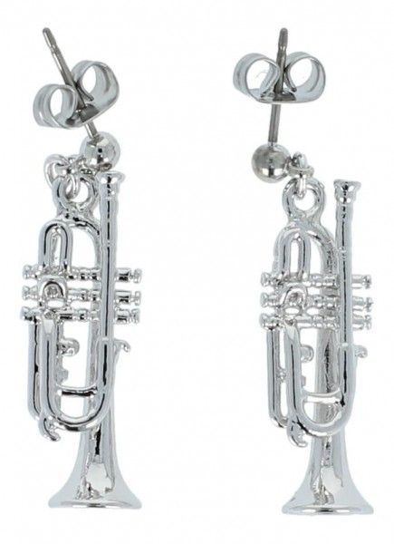 Ohrstecker Trompete Trumpet silberfarben