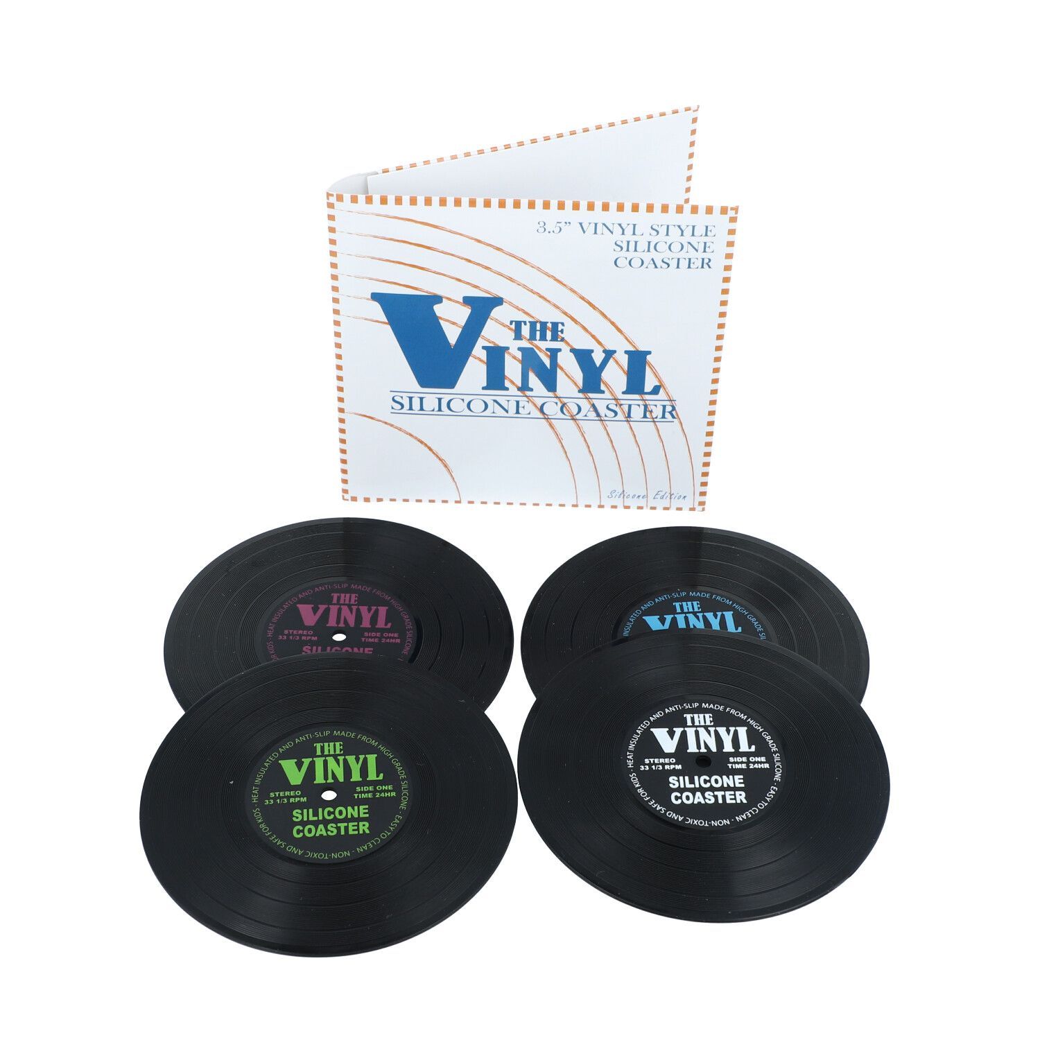 4 Untersetzer Schallplatte LP Single
