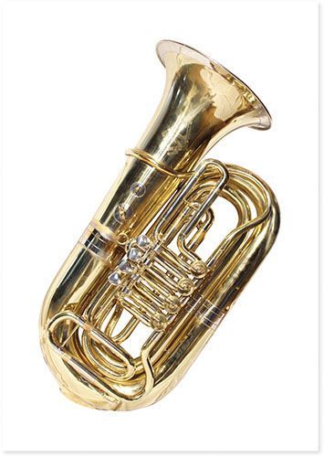 Postkarte Karte Tuba bass