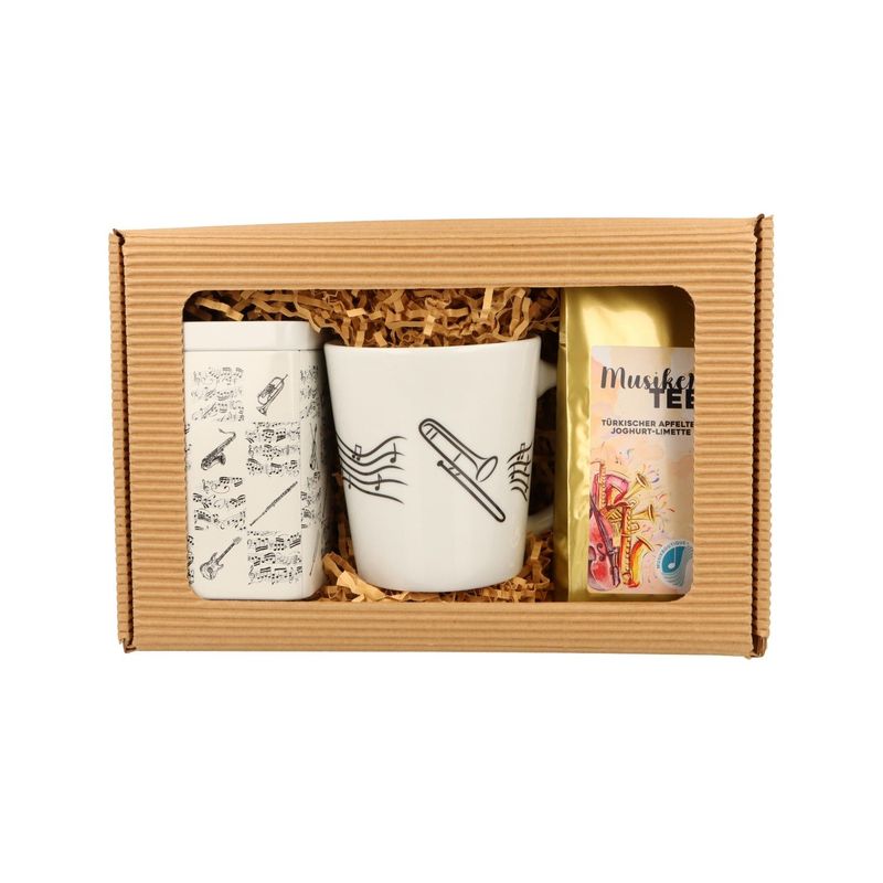 Geschenkset Tee mit Instrument Posaune Trombone Geschenkset Tee mit Instrument Posaune Trombone