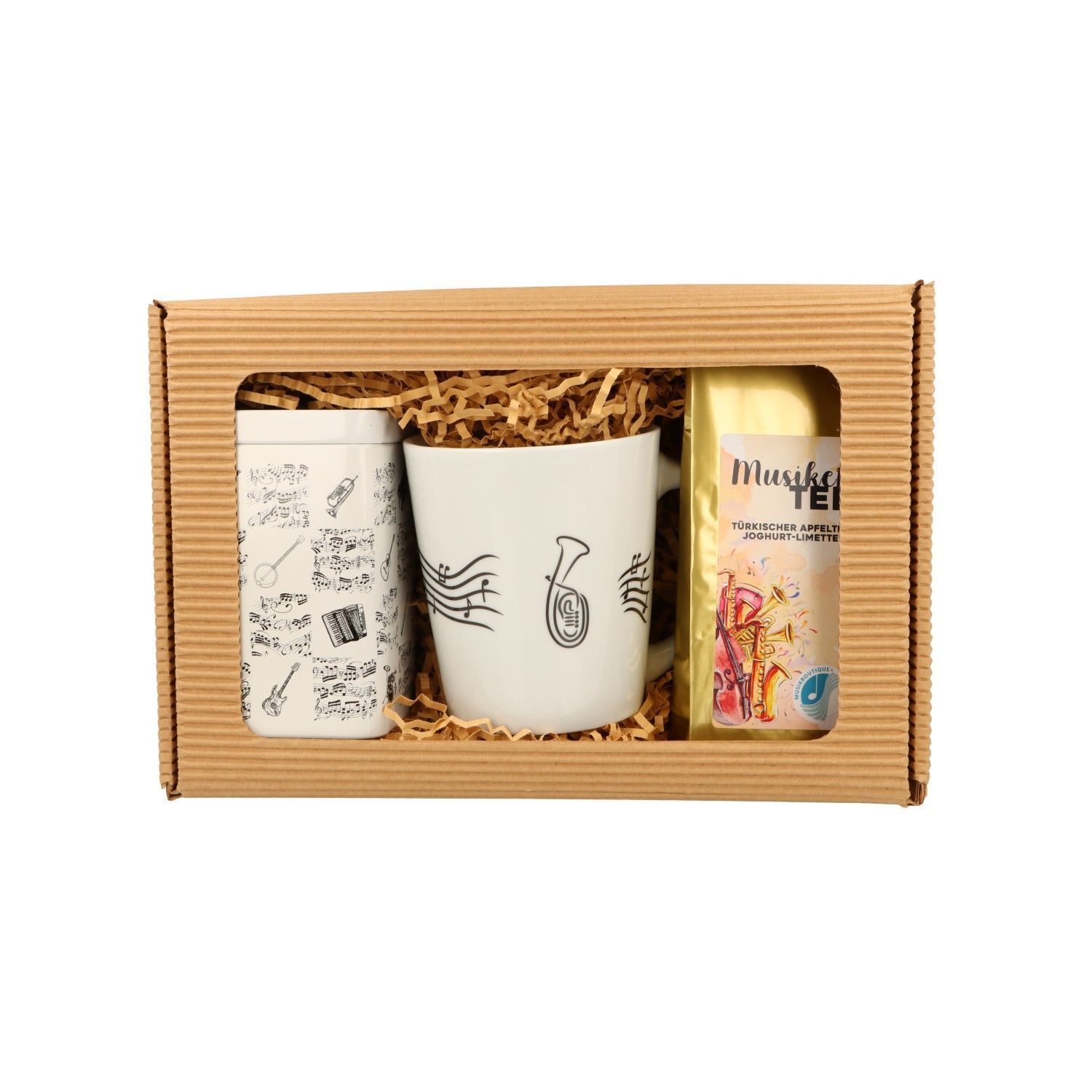 Geschenkset Tee mit Instrument Tenorhorn