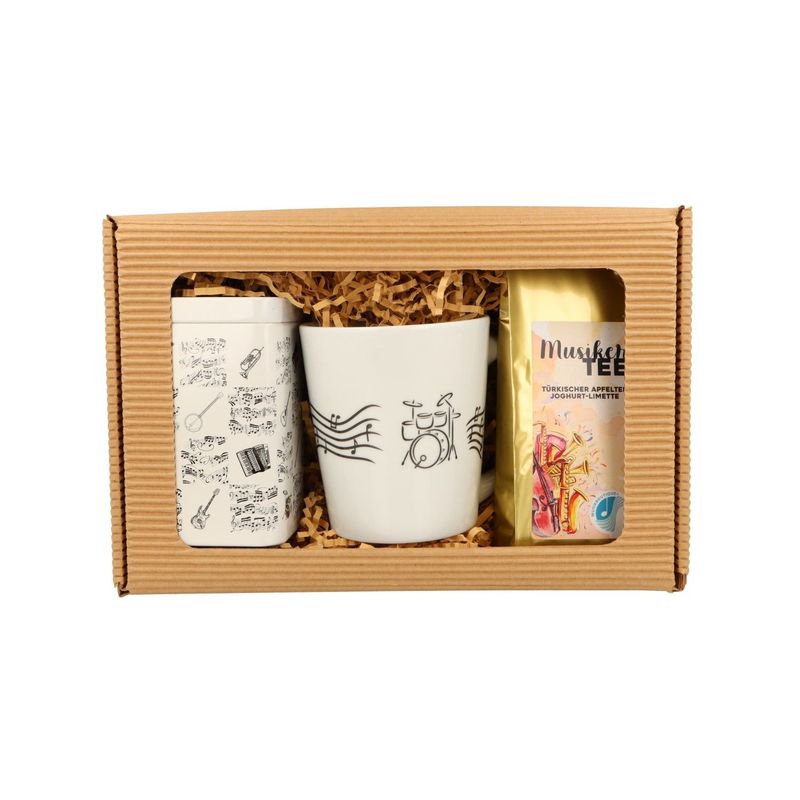 Geschenkset Tee mit Instrument Schlagzeug Drum Geschenkset Tee mit Instrument Schlagzeug Drum