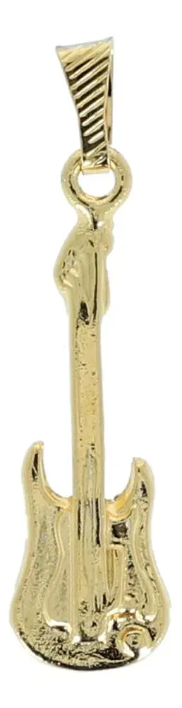 Anhänger E-Gitarre goldfarben ohne Kette