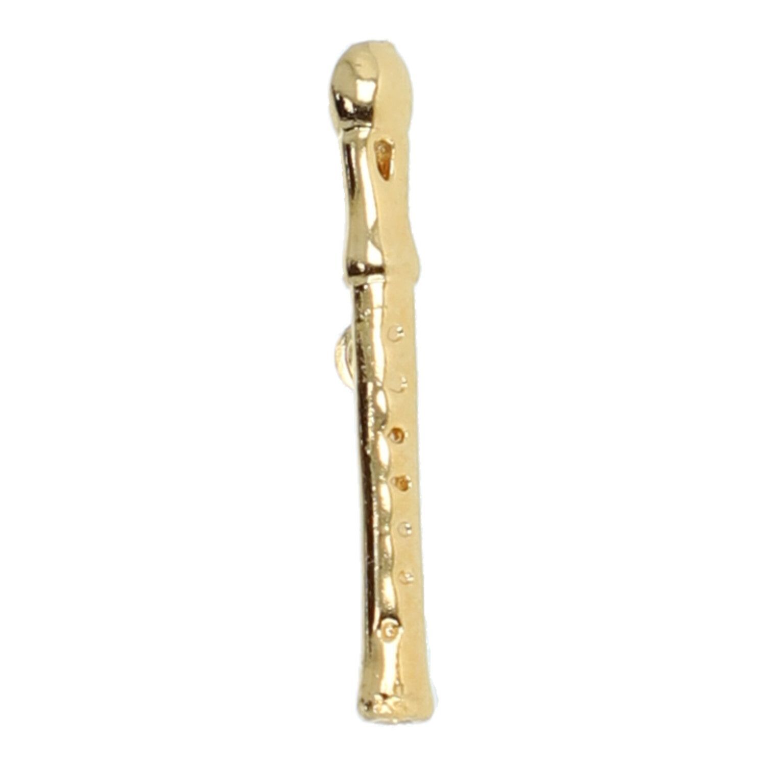 Pin Blockflöte goldfarben