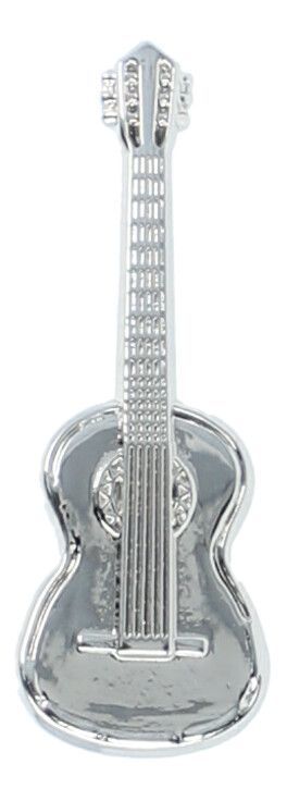 Pin Gitarre silberfarben