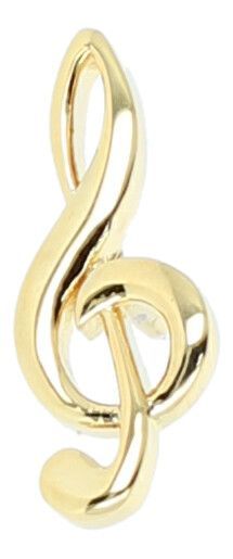 Pin Notenschlüssel goldfarben 1,5 cm Pin Notenschlüssel goldfarben 1,5 cm