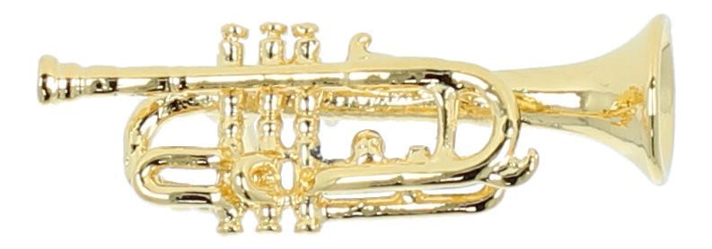 Pin Trompete goldfarben
