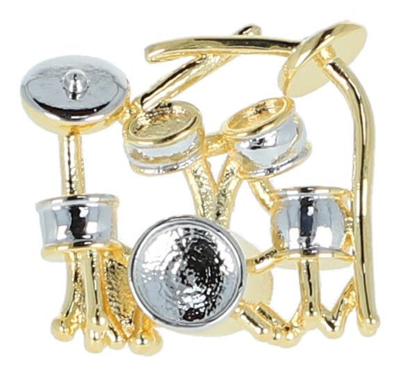 Pin Schlagzeug goldfarben Drum