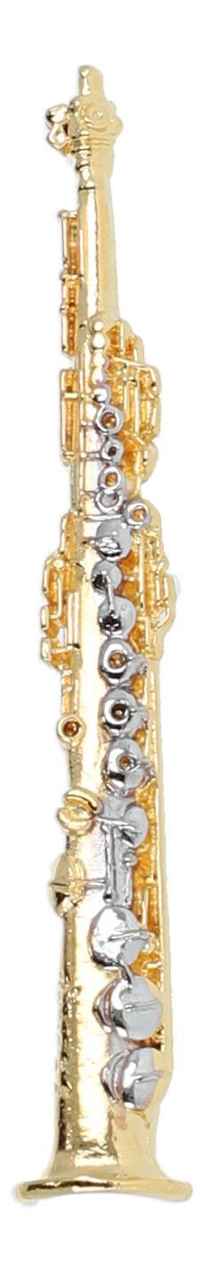 Pin Sopran Saxophon goldfarben