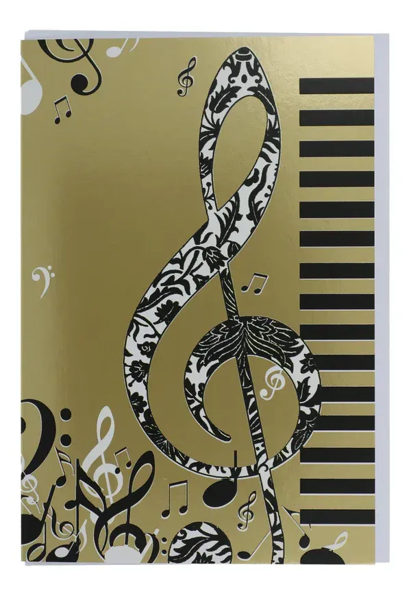 Karte Violinschlüssel gold
