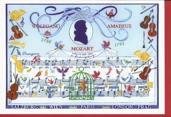 Karte 250 Jahre Wolfgang Amadeus Mozart Karte 250 Jahre Wolfgang Amadeus Mozart