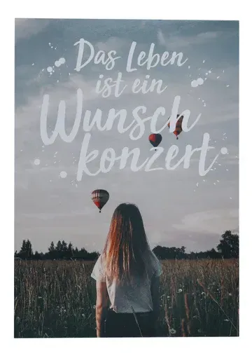 Postkarte Karte Das Leben ist ein Wunschkonzert