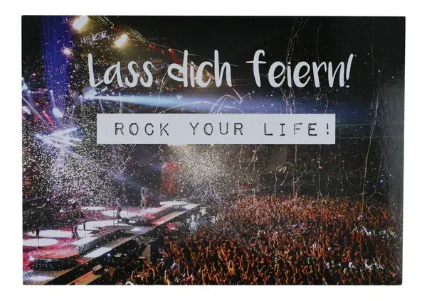 Postkarte Karte Lass dich feiern! ROCK YOUR LIFE