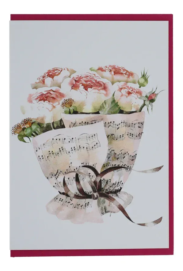 Karte Noten + Rosen