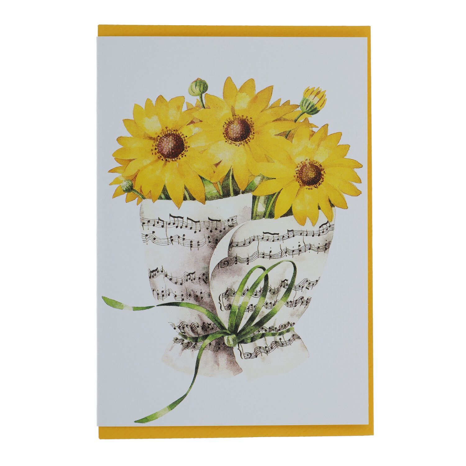 Karte Noten + Sonnenblumen