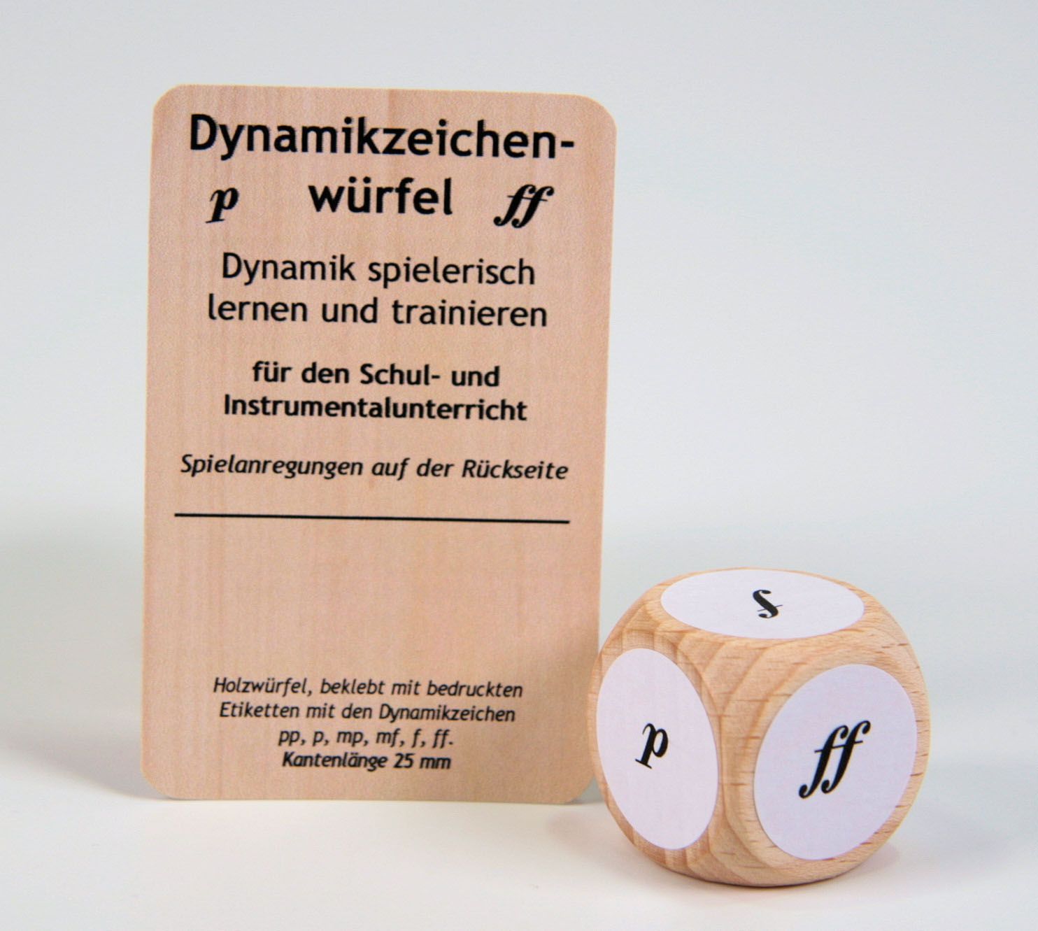 Spiel Notenspiel Notenwürfel für Dynamikzeichen Notenlehre