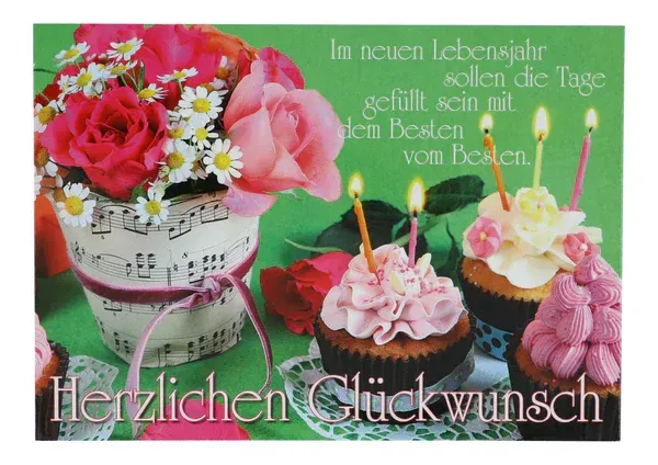 Postkarte Karte Herzlichen Glückwunsch von Martina Carmosino