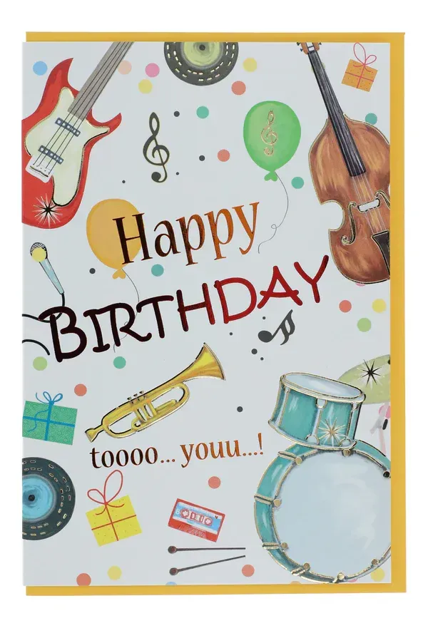 10 Stück Karte Geburtstags-Doppelkarte Happy Birthday toooo youu