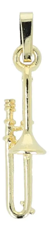 Anhänger Posaune goldfarben Trombone