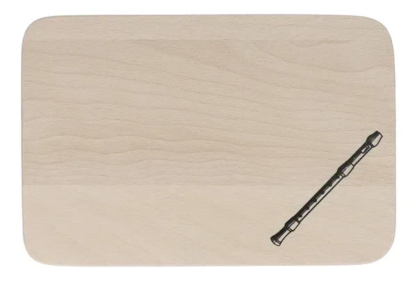 Schneidbrett Buchenholz Blockflöte Recorder Brettchen