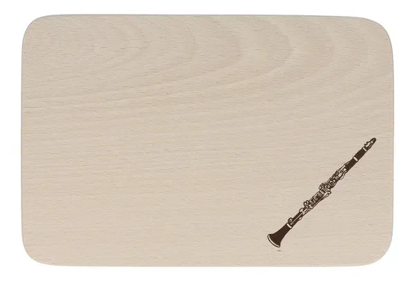 Schneidbrett Buchenholz Klarinette clarinet Brettchen